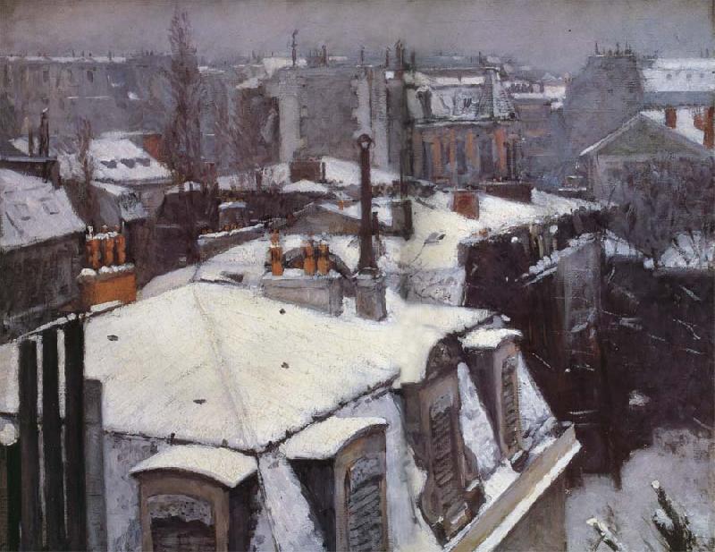 Gustave Caillebotte Snow-s housetop oil painting picture